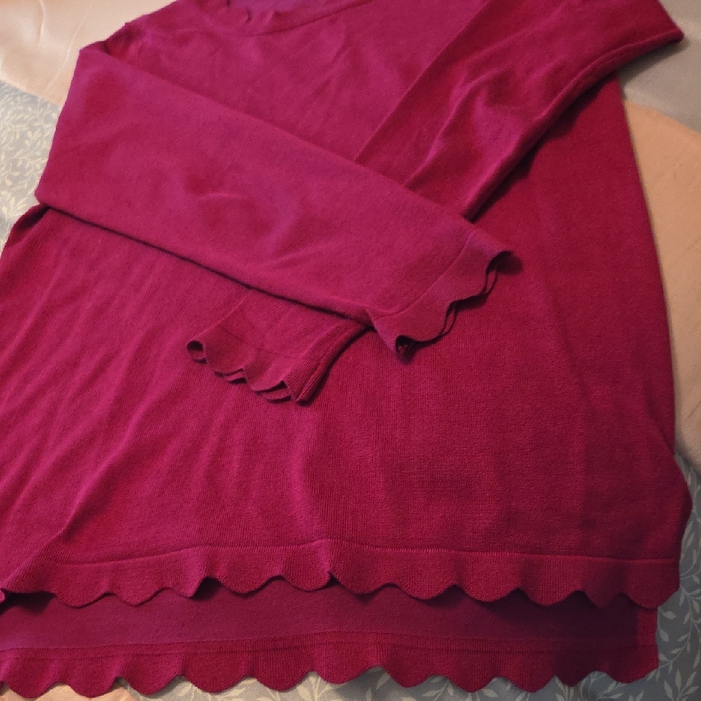 August Silk Vibrant Pink Sweater